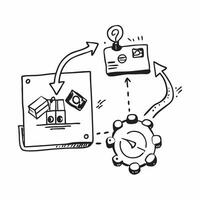 Clean Automation logistic symbol with copy space for project planning concept as An artistic rendering of an automation logistic symbol with spacious copy space suitable for project plan Set 6 vector