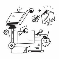 Clean Automation logistic illustration with space for text and graphics concept as An illustrative automation logistic design featuring ample space for both text and graphics perfect for Set 2 vector