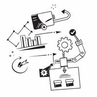Clean Automation logistic illustration with space for text and graphics concept as An illustrative automation logistic design featuring ample space for both text and graphics perfect for vector
