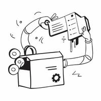 Clean Automation logistic illustration with blank area for customizable text concept as A creative depiction of an automation logistic illustration featuring a blank area for customizabl vector