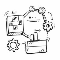 Clean Automation logistic illustration with copy space for business reports concept as A visually appealing automation logistic illustration with copy space designed to enhance business Set 2 vector