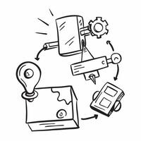 Clean Automation logistic icon with copy space on white background concept as A illustration of an automation logistic icon with ample copy space on a white background perfect for Set 2 vector