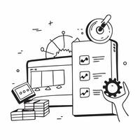 Clean Automated storage system and an efficiency dashboard symbolizing storage optimization in double exposure with copy space concept as An automated storage system blended with an eff vector
