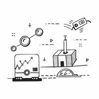 Clean Automated guided vehicle AGV and a performance graph symbolizing logistics efficiency in double exposure with copy space concept as An automated guided vehicle AGV blended with a vector