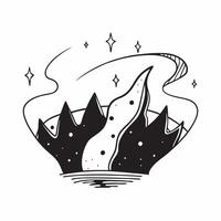 Clean Aurora and Stars concept as Aurora borealis with stars and ample copy space symbolizing the natural beauty and phenomena of space in Photo Stock Concept vector