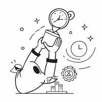 Clean Athlete with a trophy and a stopwatch symbolizing dreams of sports success with room for writing concept as An athlete holding a trophy and a stopwatch representing dreams of spor vector