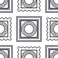 Clean Artisanal handcrafted frame seamless tile pattern with unique textures and bespoke elements concept as Handcrafted artisanal frames form seamless tile patterns with unique textures vector