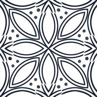 Clean Art deco vintage embroidery seamless tile pattern geometric symmetry on white background perfect for stylish spaces concept as Creating art deco inspired seamless tile with vintage vector