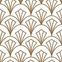 Clean Art deco seamless tile pattern with metallic accents for luxurious interiors concept as Glamorous art deco elements combined in seamless tile pattern with shiny metallic highlights vector