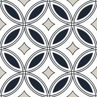 Clean Art deco vintage medallion seamless tile pattern geometric symmetry on white background perfect for stylish spaces concept as Creating art deco inspired seamless tile with vintage vector