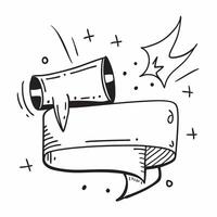 Clean Announcement icon with ample space for text and graphics concept as An iconographic announcement design offering ample space for both text and graphics perfect for illustrating com vector