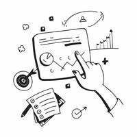 Clean Analysis illustration with copy space for advertising concept as A creative analysis illustration featuring ample copy space perfect for advertisements and marketing campaigns focu vector