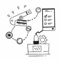 Clean AGV and a logistics interface symbolizing automated logistics control in double exposure with copy space concept as An AGV blended with a logistics interface representing automate vector