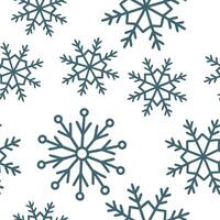 Clean Abstract snowflake seamless tile pattern with artistic shapes and cool color palette concept as Artistic abstract snowflakes with unique shapes and a cool color palette create a se vector