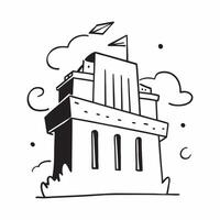 Clean Acropolis and Parthenon concept as Acropolis with Parthenon and ample copy space representing the ancient architectural wonders of Athens in Photo Stock Concept vector