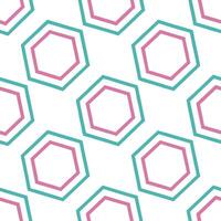 Clean Abstract retro polygon seamless pattern bright hues on white background suitable for stationery concept as Designing abstract seamless pattern with retro polygon shapes in bright h Set 4 vector