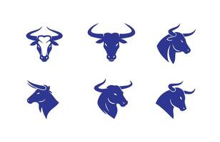 Stylized Bull Head Abstract Symbol Art vector
