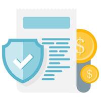 proof of payment and shield, payments and finance vector