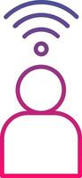 User icon. colored outline icon style. vector