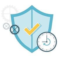 real time protection, data protection and security vector