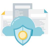 protected cloud data, data protection and security vector