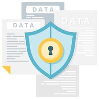 data and document protection, data protection and security vector