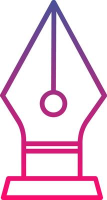 Pen Tool icon. colored outline icon style.