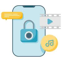 device privacy, digital security illustration vector