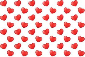 Seamless pattern with red hearts isolated on a transparent background. Symbol of love. Best for happy Valentines day. illustration. vector