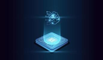 The Concept of Artificial intelligence, Abstract digital futuristic design. the artificial intelligence concepts. vector