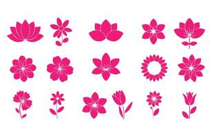 Trendy floral elements with organic flow vector