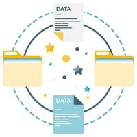 file transfer, instant chat application vector