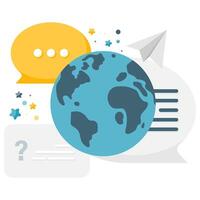online discussion forum, instant chat application vector