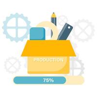 organized production process, operational management and business vector
