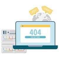 laptop shows internet problem, internet and network disruptions vector
