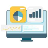 statistical dashboard, business and financial analysis vector