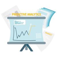 predictive analysis, business and financial analysis vector