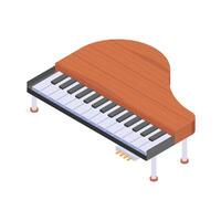 Get this perfectly designed icon of piano in modern style vector