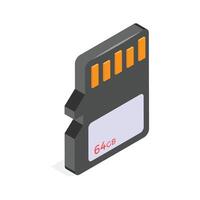Isometric icon of sd card in unique design style vector