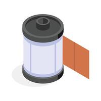 Take your hands on this customizable icon of film roll in modern style vector