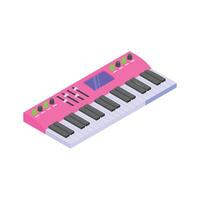 Electronic synthesizer keyboard for music production and sound effects. vector