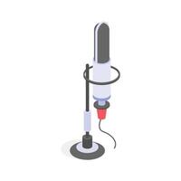 Get this amazing icon of microphone in trendy design, vector