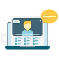 Live streaming, online interaction and communication vector
