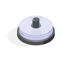 Stack of blank CDs for digital media storage vector