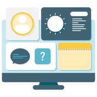 Dashboard widget, online interaction and communication vector