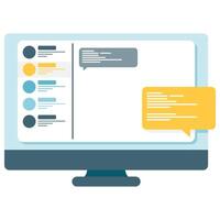 Computer chatting, online interaction and communication vector