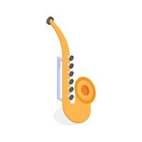 Get this amazing icon of saxophone in modern style, ready to use vector