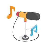 Get this amazing icon of microphone in trendy design vector