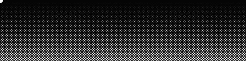 Monochrome wide repeating circle pattern header background - abstract black and white illustration vector