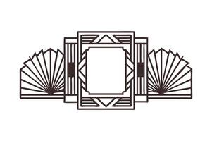 Sunburst Motif Art Deco Set vector